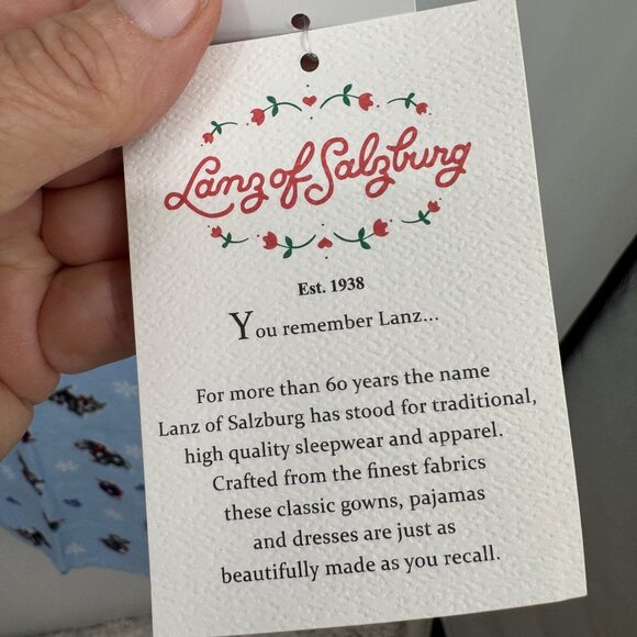 Lanz of Salzburg NWT Women  100% Cotton Flannel Nightgown w/ Scottie Dogs Print - Picture 8 of 15